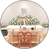 一日葬の生花祭壇