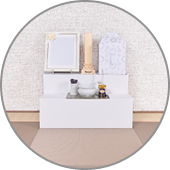 火葬式の自宅飾り一式